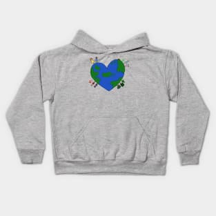 Love the world. Love each other. Kids Hoodie